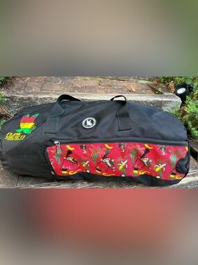 Rare authentic Flow Society Rasta Monkey Banana Lacrosse Duffel Gear Bag AA23